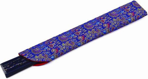 مراوح أماجيجي حريرية قابلة للطي يدويًا للنساء بإطار من الخيزران (أزرق) in Kuwait