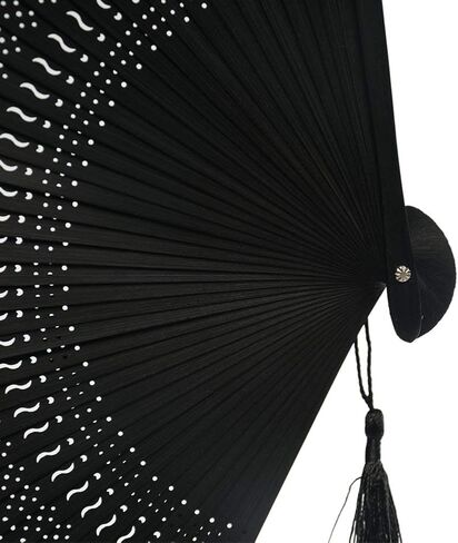 مروحة يد قابلة للطي، مروحة خشبية قابلة للطي مصنوعة يدويا من الخيزران الحريري مع صندوق هدايا شرقي مصنوعة يدويا لتزيين الحائط وحفلات الزفاف وهدايا النساء والرجال in Kuwait