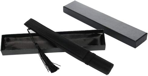 مروحة يد قابلة للطي، مروحة خشبية قابلة للطي مصنوعة يدويا من الخيزران الحريري مع صندوق هدايا شرقي مصنوعة يدويا لتزيين الحائط وحفلات الزفاف وهدايا النساء والرجال in Kuwait