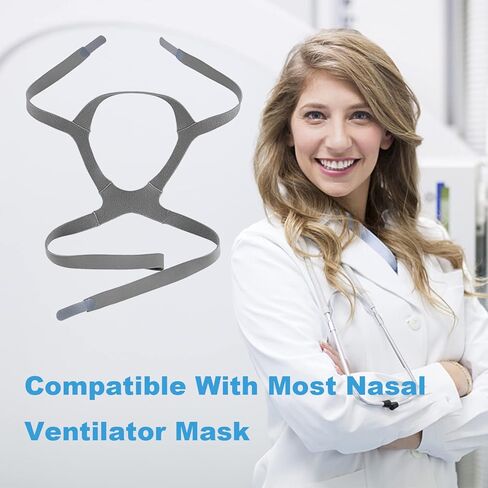 Adjustable CPAP Headgear Strap Replacement for ResMed AirFit F20 N10 - Ventilator Large Straps Headgear for Comfortable Sleep - Compatible with AirFit F20 F20 N10 Full Face Masks - 2pcs in Kuwait