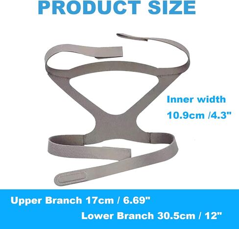 Adjustable CPAP Headgear Strap Replacement for ResMed AirFit F20 N10 - Ventilator Large Straps Headgear for Comfortable Sleep - Compatible with AirFit F20 F20 N10 Full Face Masks - 2pcs in Kuwait