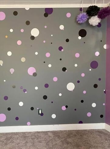 Pastel Polka Dot Wall Decals -Girls Room Decor Stickers Living Room Bedroom, Bathroom, Playroom, Baby Nursery Toddler to Teen DIY Decoration (Confetti Colored) in Saudi Arabia