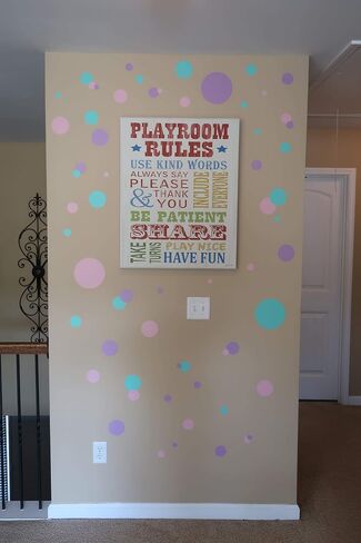 Pastel Polka Dot Wall Decals -Girls Room Decor Stickers Living Room Bedroom, Bathroom, Playroom, Baby Nursery Toddler to Teen DIY Decoration (Confetti Colored) in Saudi Arabia
