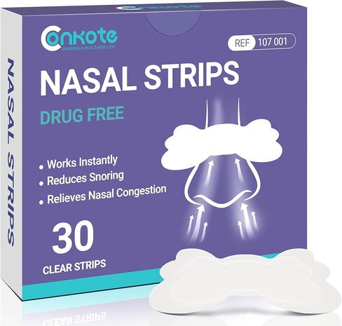 شرائط الأنف الشفافة من كونكوت، تخفيف احتقان الأنف الناجم عن أعراض البرد أو الحساسية أو النوم المضطرب، شرائط الأنف الخالية من الأدوية لتقليل الشخير، 30 قطعة in Kuwait