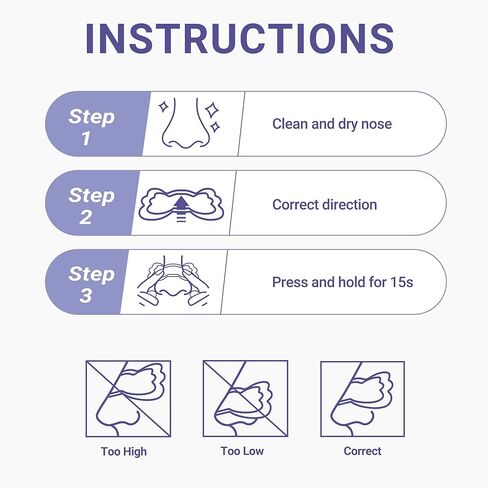 شرائط الأنف الشفافة من كونكوت، تخفيف احتقان الأنف الناجم عن أعراض البرد أو الحساسية أو النوم المضطرب، شرائط الأنف الخالية من الأدوية لتقليل الشخير، 30 قطعة in Kuwait