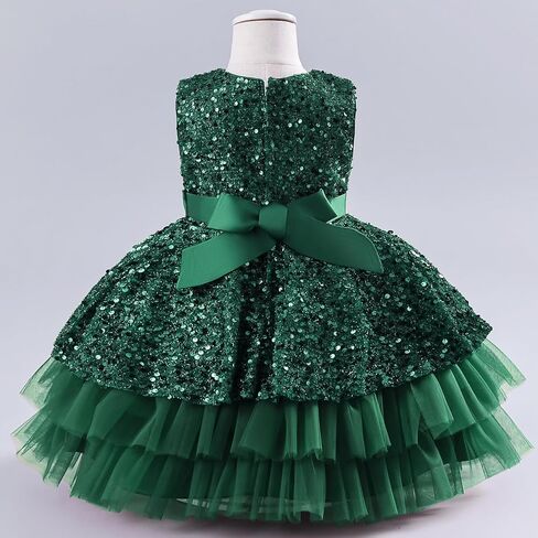 My First Christmas Outfits Baby Girl Xmas Shiny Sequins Toddler Velvet Dress Infant Knee Length Fall Winter Clothes in Saudi Arabia