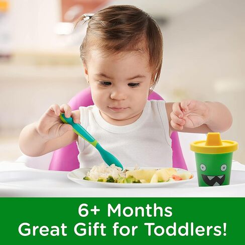 كوب GAMAGO Party Time Baby Sippy - كوب تعليمي لطيف ورائع للرضع والأطفال الصغار - بعمر 6 أشهر فما فوق - يحمل 7 أونصات - خالي من مادة BPA - آمن للطعام - مقاوم للانسكاب - سهل التنظيف in Kuwait