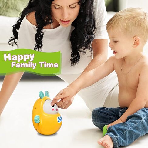 Serdios Musical Wobbler Toy,Roly-Poly Tumbler Toy,Tummy Time Toy,Sensory Toy for Baby 3-12 Months，Red in Kuwait