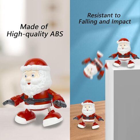 iBlivers لعبة الرقص الكهربائية سانتا كلوز للأطفال، زينة عيد الميلاد، الغناء مع ضوء LED، ألعاب سانتا كلوز، هدية مضحكة متعددة الهز سانتا in Kuwait