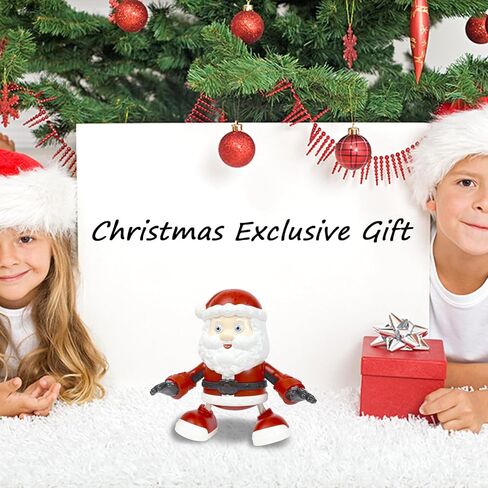 iBlivers لعبة الرقص الكهربائية سانتا كلوز للأطفال، زينة عيد الميلاد، الغناء مع ضوء LED، ألعاب سانتا كلوز، هدية مضحكة متعددة الهز سانتا in Kuwait