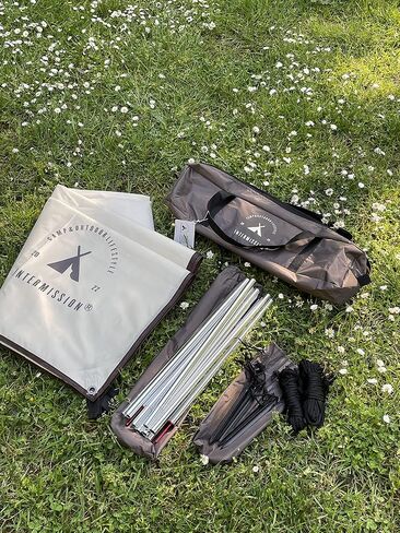 Intermission Camping Tarp and Pole Kit, 10 * 10ft, Waterproof, Lightweight for Camping,Camping tarp with Poles,Waterproof Camping tarp, Backpacking, Outdoor, Picnic, Sunshade,Ultralight Aluminum Pole in Saudi Arabia