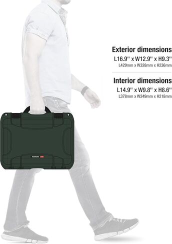 NANUK 918 Medium Waterproof Hard Case with Foam Insert 16.9" x 12.9" x 9.3" - Black in Saudi Arabia