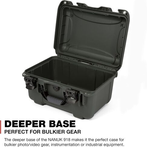NANUK 918 Medium Waterproof Hard Case with Foam Insert 16.9" x 12.9" x 9.3" - Black in Saudi Arabia
