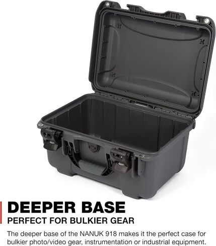 NANUK 918 Medium Waterproof Hard Case with Foam Insert 16.9" x 12.9" x 9.3" - Black in Saudi Arabia