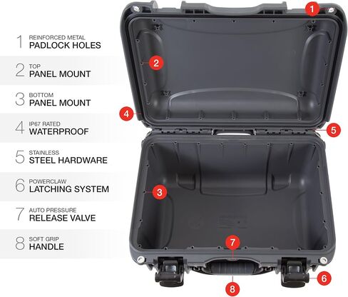 NANUK 918 Medium Waterproof Hard Case with Foam Insert 16.9" x 12.9" x 9.3" - Black in Saudi Arabia