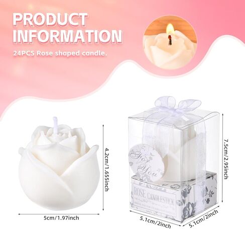 24 صندوق من شموع الزفاف والهدايا، 24 وردة زفاف، شموع، حفلات الزفاف، هدايا للضيوف، هدايا العروس، هدايا الزفاف، الهدايا التذكارية من دبليو اكس اف دي ايه سي in Kuwait