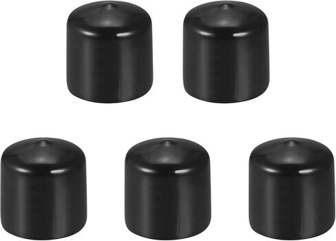 DMiotech 5 Pack 30mm ID Black Screw Thread Protectors Rubber End Caps Bolt Covers for Screw Bolt Furniture Pipe in Saudi Arabia