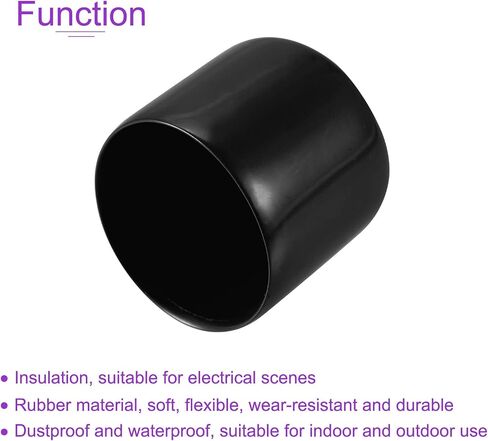 DMiotech 5 Pack 30mm ID Black Screw Thread Protectors Rubber End Caps Bolt Covers for Screw Bolt Furniture Pipe in Saudi Arabia