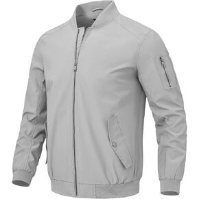 BGOWATU Men's Flight Bomber Jacket Lightweight Windbreaker Full Zip Casual Jacket in Saudi Arabia