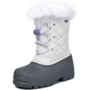 K KomForme Boys & Girls Snow Boots Insulated Fur Lined Warm Anti-Slip Waterproof Winter Boot (Toddler/Little Kid/Big Kid) in Kuwait