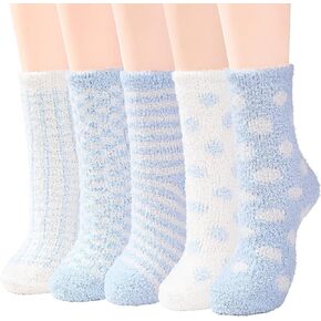 جوارب Zando النسائية الناعمة غير الواضحة، جوارب شتوية سميكة منفوشة، جوارب دافئة مريحة، جوارب شبشب مريحة، جوارب نوم منزلية سميكة in Kuwait