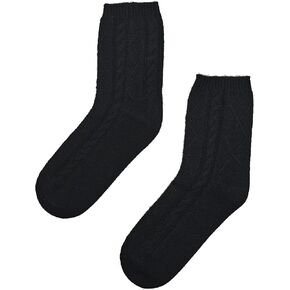 Karen Thomas 100% Pure 3ply Cashmere Softest Sleep Socks Cozy Cable Knit Luxury Fashion