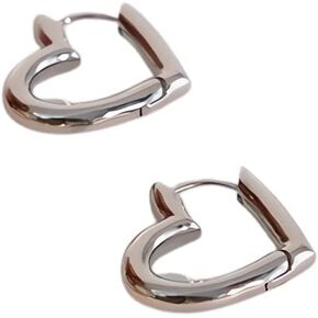 Heart Hoop Earrings - 14K Gold Hypoallergenic for Sensitive Ears For Girls/Women, Ideal Gifts for Girlfriend or Cute Valentines Day Gifts For Her Sweet Love Heart Earrings Drop in Kuwait