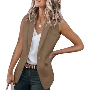 Cicy Bell Women's Casual Blazer Short Sleeve Lapel Open Front Work Office Jacket