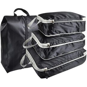 مكعبات التعبئة المضغوطة (4 مجموعات) لحقائب السفر ومنظمات الأمتعة لحقائب السفر وحقائب الضغط المكعبة للسفر ومنظمات الحقائب الشبكية للتخزين القابلة للتوسيع in Kuwait