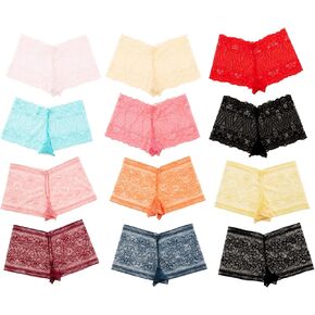 سراويل داخلية قصيرة من الدانتيل للسيدات من Alyce Intimates، عبوة من 12 قطعة in Kuwait