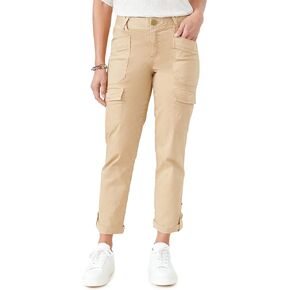Democracy Misses Women's Ab Solution Ankle Roll Cuff Utility Pant