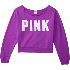 Victoria's Secret PINK Fleece Cropped Sweatshirt in Kuwait