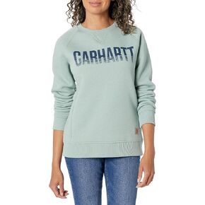 سترة Carhartt النسائية الحصرية ذات الوزن المتوسط ​​والمريحة ذات الرقبة الدائرية in Kuwait
