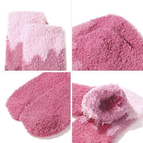 Zando Womens Soft Fuzzy Socks Thick Winter Fluffy Socks Cozy Warm Socks Comfy Slipper Socks Thick Home Sleeping Socks in Saudi Arabia