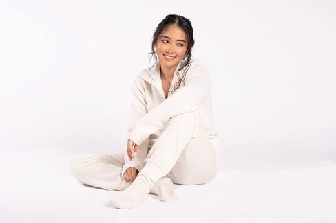 Karen Thomas 100% Pure 3ply Cashmere Softest Sleep Socks Cozy Cable Knit Luxury Fashion in Saudi Arabia