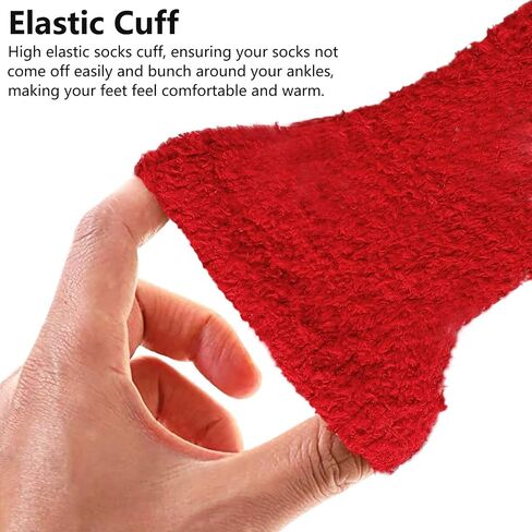ENASGLOO 6 Pairs Women Fuzzy Socks Microfiber Warm Winter Sleep Fluffy Socks in Saudi Arabia