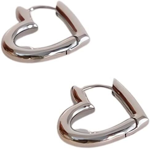 Heart Hoop Earrings - 14K Gold Hypoallergenic for Sensitive Ears For Girls/Women, Ideal Gifts for Girlfriend or Cute Valentines Day Gifts For Her Sweet Love Heart Earrings Drop in Kuwait