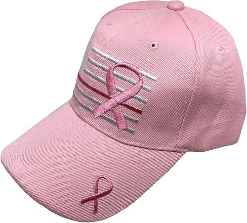 Black Duck Brand Embroidered Pink Lives Matter Breast Cancer Awareness Pink Ribbon Adjustable Baseball Hat/Cap in Kuwait