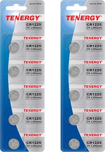 Tenergy 3 Volt Battery CR1225, Button Cell Batteries, Ideal for Thermometers, Key Fobs, Laser Pointers, Medical Devices, Calculators, and More, 5 Count in Saudi Arabia