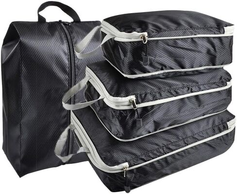 مكعبات التعبئة المضغوطة (4 مجموعات) لحقائب السفر ومنظمات الأمتعة لحقائب السفر وحقائب الضغط المكعبة للسفر ومنظمات الحقائب الشبكية للتخزين القابلة للتوسيع in Kuwait