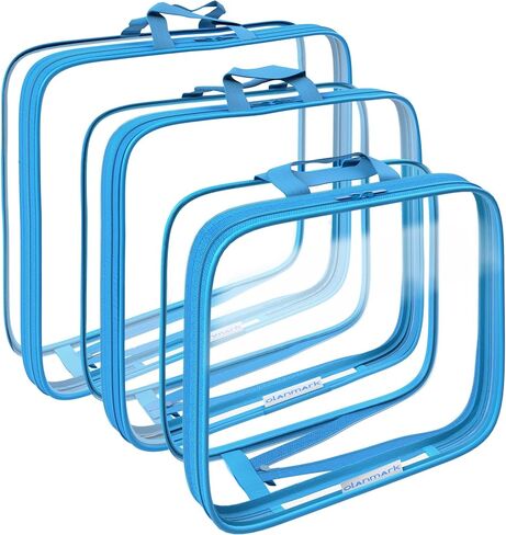 Clear Compression Packing Cubes 3 Set - Bags for Travel - Luggage Cube Organizer - Grey in Saudi Arabia