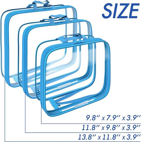 Clear Compression Packing Cubes 3 Set - Bags for Travel - Luggage Cube Organizer - Grey in Saudi Arabia