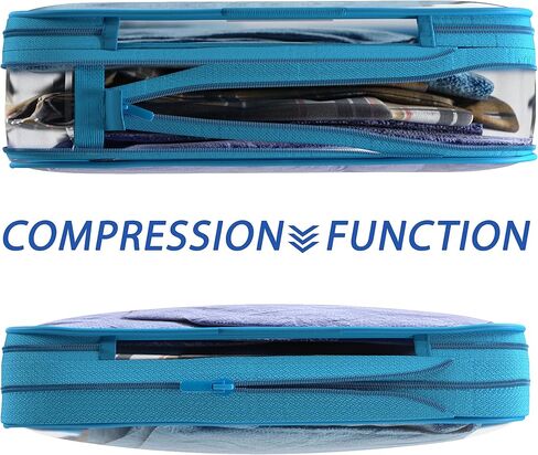 Clear Compression Packing Cubes 3 Set - Bags for Travel - Luggage Cube Organizer - Grey in Saudi Arabia