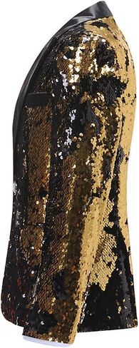 Boyland Boys 2 Pieces Suits Tuxedo Suit Shiny Sequins Peak Lapel Slim Fit Jacket Pants Party Performance in Kuwait