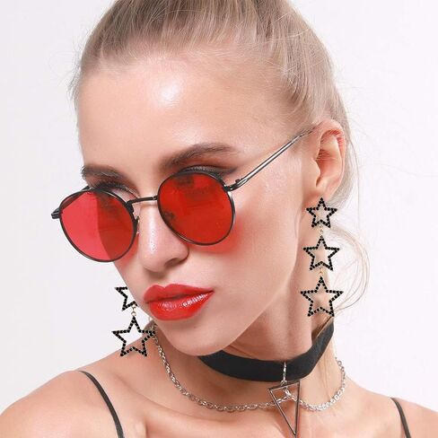 Tumhun Crystal Star Dangle Earrings Rhinestone Star Drop Earrings For Girls Birthday Valentine's Day Mother's Day Gift in Saudi Arabia