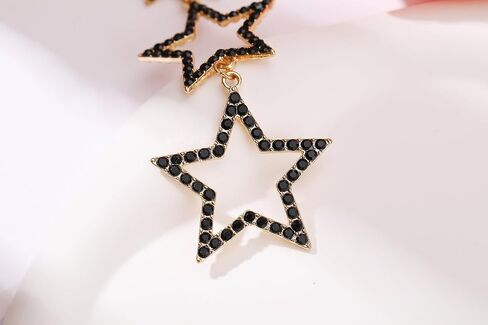 Tumhun Crystal Star Dangle Earrings Rhinestone Star Drop Earrings For Girls Birthday Valentine's Day Mother's Day Gift in Saudi Arabia