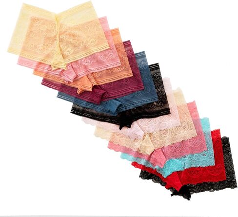 سراويل داخلية قصيرة من الدانتيل للسيدات من Alyce Intimates، عبوة من 12 قطعة in Kuwait