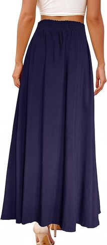 Afibi Women's Print Long Skirts High Waist Split A Line Full Length Maxi Skirt in Saudi Arabia