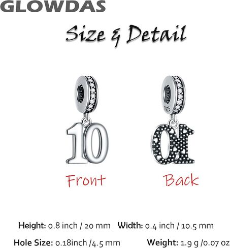 GLOWDAS 10 إلى 25 28 30 31 33 35 36 40 45 50 55 60 65 70 75 80 سحر عيد الميلاد، يناسب سوار/قلادة الذكرى السنوية الأوروبية، 925 خرز قلادة من الفضة الإسترلينية، هدايا للحبيب/العائلة/الأصدقاء in Saudi Arabia