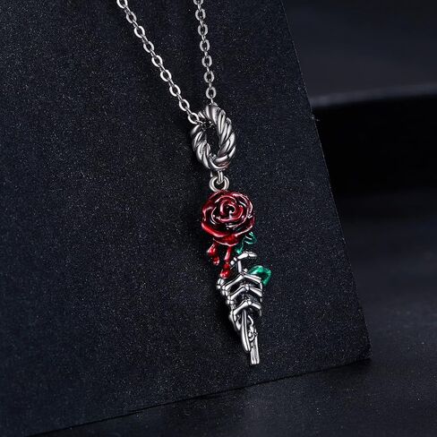 BABAMIA Rose Charm Heart Charms for Bracelets 925 Sterling Silver Bead Charm Fits Bracelets and Necklaces Paved with Cubic Zirconia Animal Skull Charm Dainty Halloween Charms Jewelry for Women Girls in Kuwait